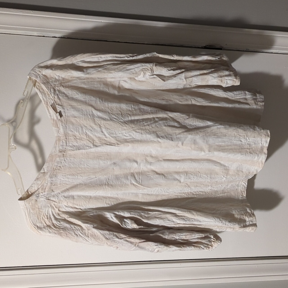 Loft Ceam Linen Blend Long Sleeve Blouse